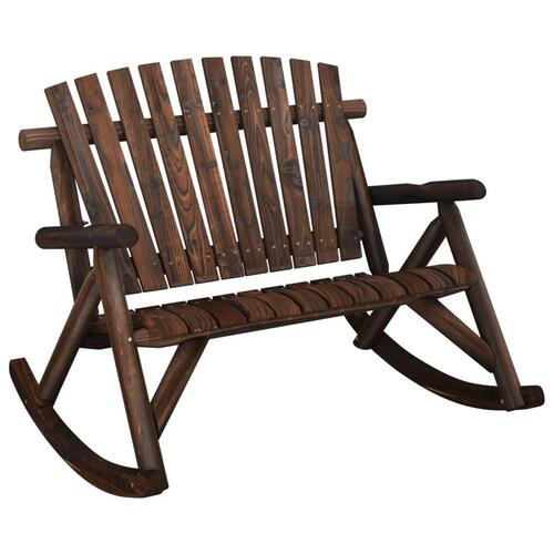 2-personers havebænk med gyngefunktion 123x96x102 cm grantræ