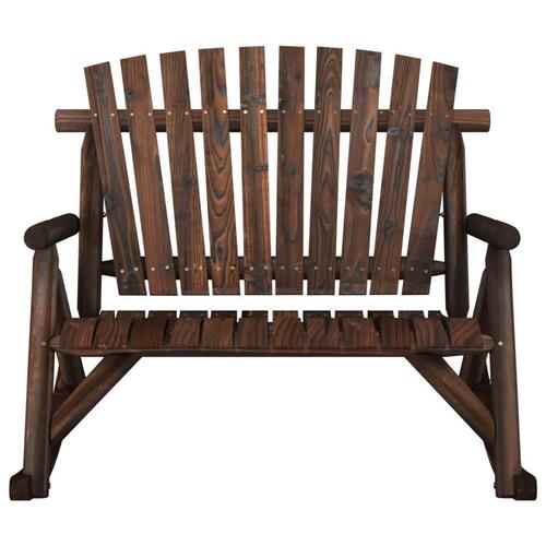 2-personers havebænk med gyngefunktion 123x96x102 cm grantræ
