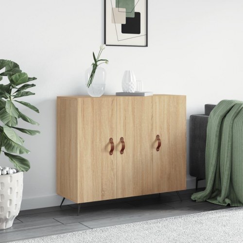 Skænk i konstrueret træ 90×34×80 cm - sonoma eg