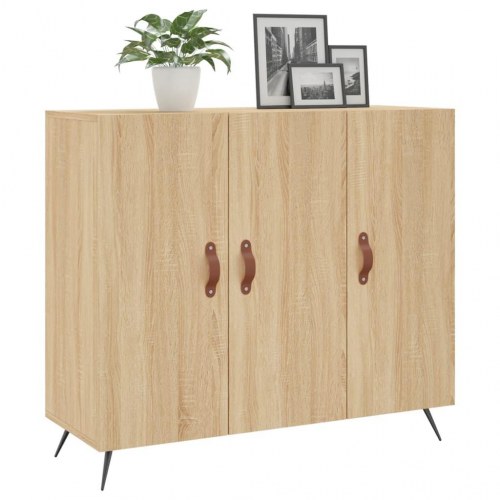 Skænk i konstrueret træ 90×34×80 cm - sonoma eg