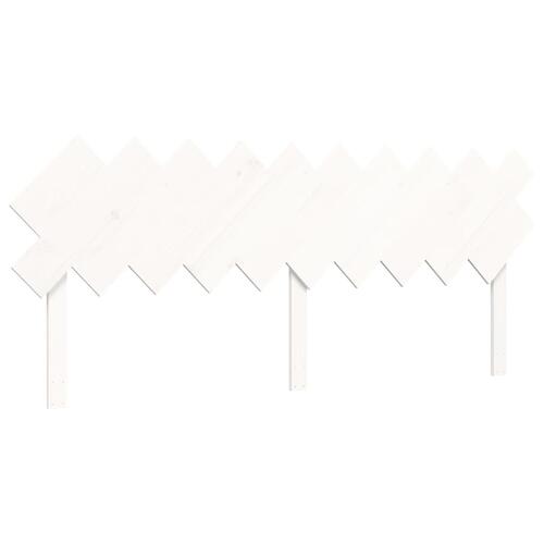 Sengeramme med sengegavl 200x200 cm massivt træ hvid