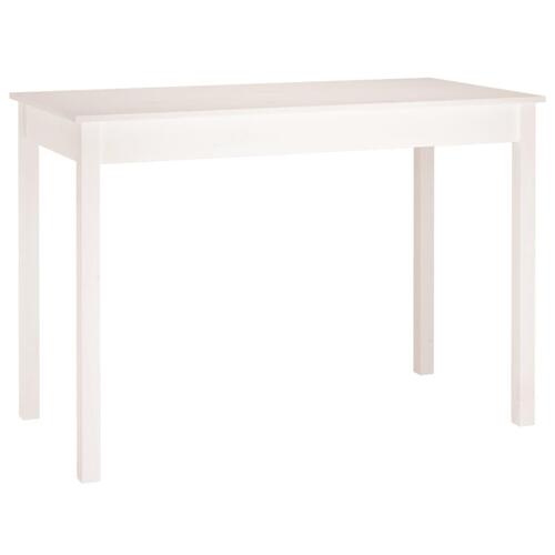 Spisebord 110x55x75 cm massivt fyrretræ hvid
