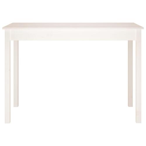 Spisebord 110x55x75 cm massivt fyrretræ hvid