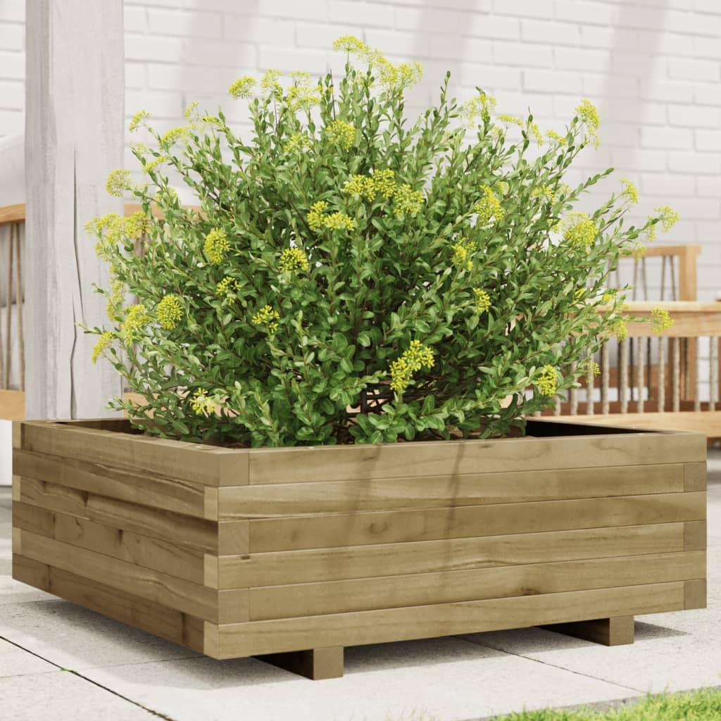 Plantekasse 70x70x26,5 cm imprægneret fyrretræ
