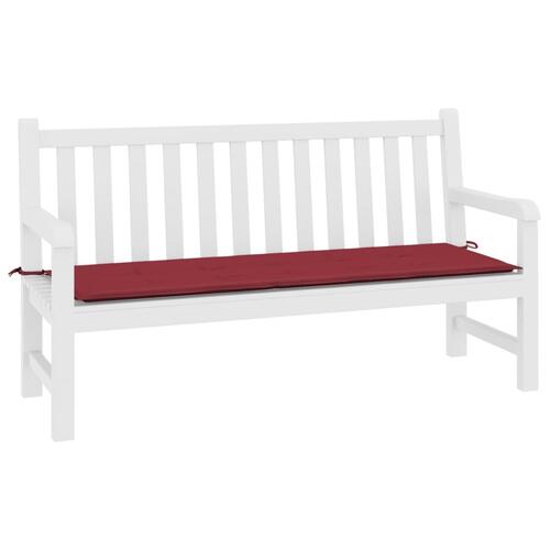 Hynde til havebænk 200x50x3 cm oxfordstof vinrød