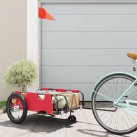 Cykeltrailer oxfordstof og jern rød