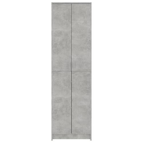 Garderobeskab 55x25x189 cm konstrueret træ betongrå