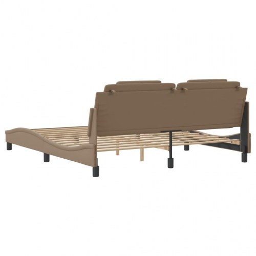 Sengeramme Viana med LED uden madras 180x200 cm cappuccinofarvet