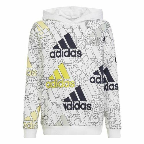Unisex Hættetrøje Adidas Brand Love Hvid 7-8 år