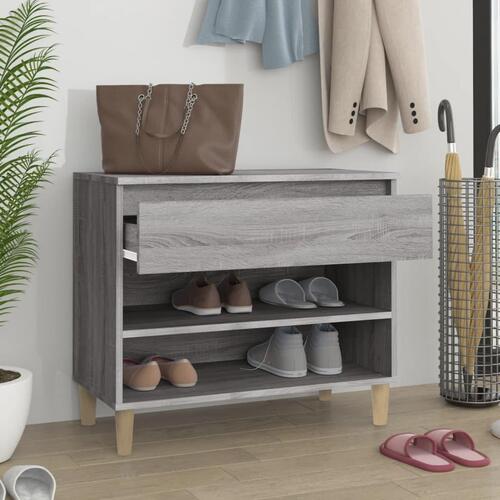 Skoskab 102x36x60 cm konstrueret træ grå sonoma-eg