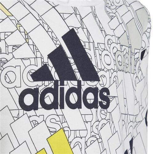 Unisex Hættetrøje Adidas Brand Love Hvid 7-8 år
