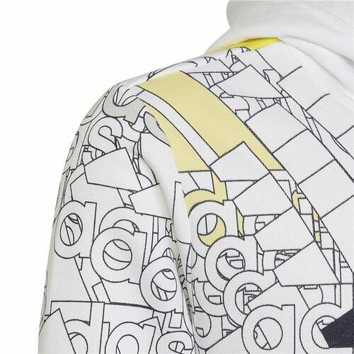 Unisex Hættetrøje Adidas Brand Love Hvid 7-8 år