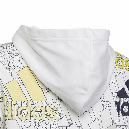 Unisex Hættetrøje Adidas Brand Love Hvid 7-8 år