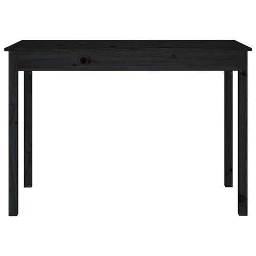 Spisebord 110x55x75 cm massivt fyrretræ sort
