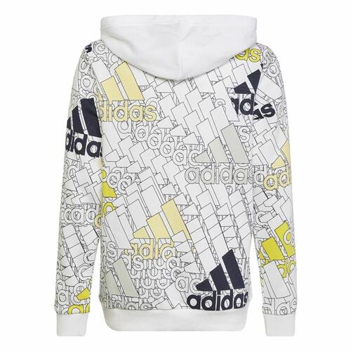 Unisex Hættetrøje Adidas Brand Love Hvid 7-8 år