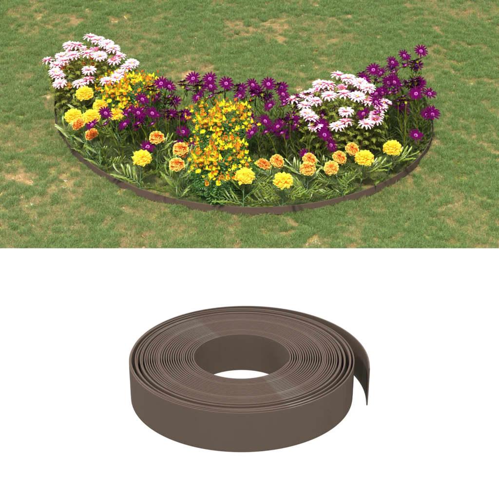 Græskanter 3 stk. 10 m 10 cm polyethylen brun