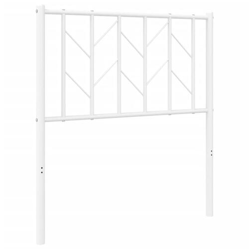 Sengegavl 75 cm metal hvid