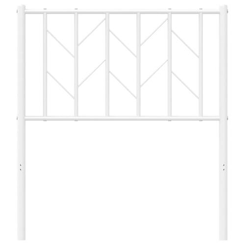 Sengegavl 75 cm metal hvid