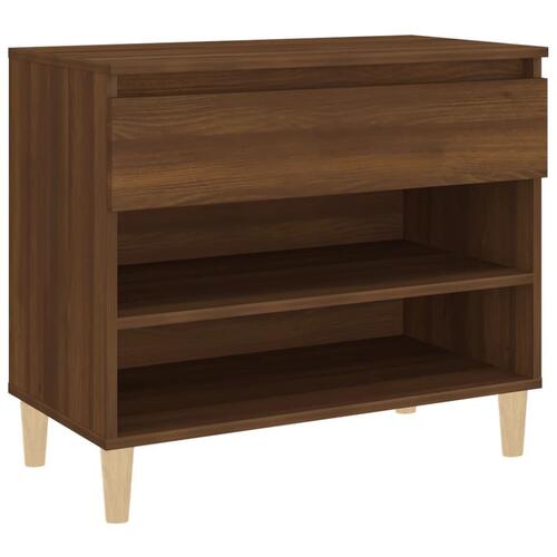 Skoreol 70x36x60 cm konstrueret træ brun egetræsfarve