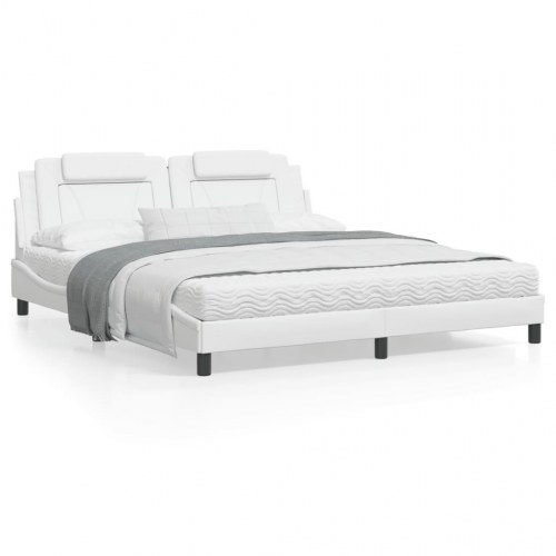 Sengeramme uden madras Viana 180x200 cm kunstlæder hvid