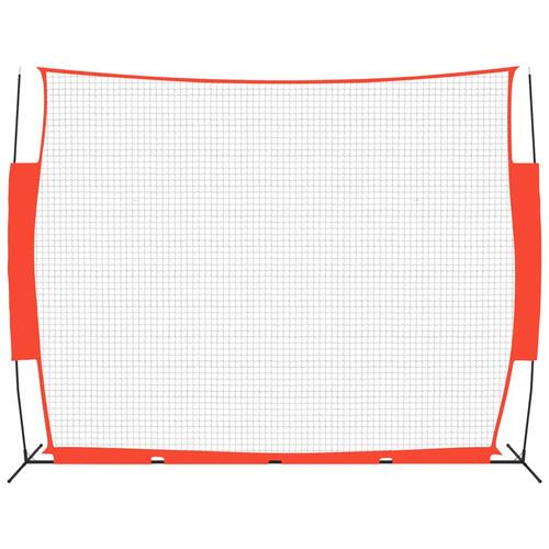 Bærbart baseballnet 369x107x271 cm stål polyester rød og sort