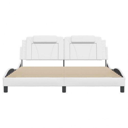 Sengeramme uden madras Viana 180x200 cm kunstlæder hvid