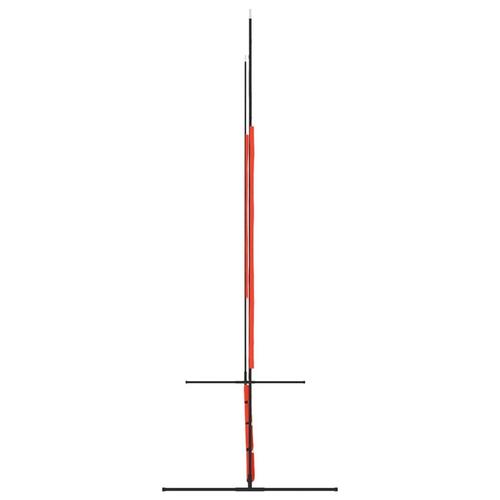 Bærbart baseballnet 369x107x271 cm stål polyester rød og sort