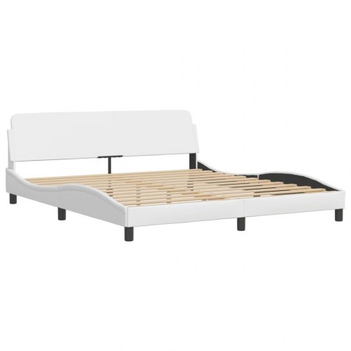 Sengeramme uden madras Viana 180x200 cm kunstlæder hvid