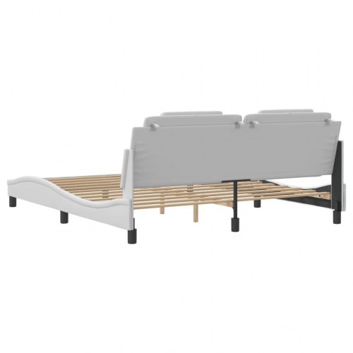 Sengeramme uden madras Viana 180x200 cm kunstlæder hvid