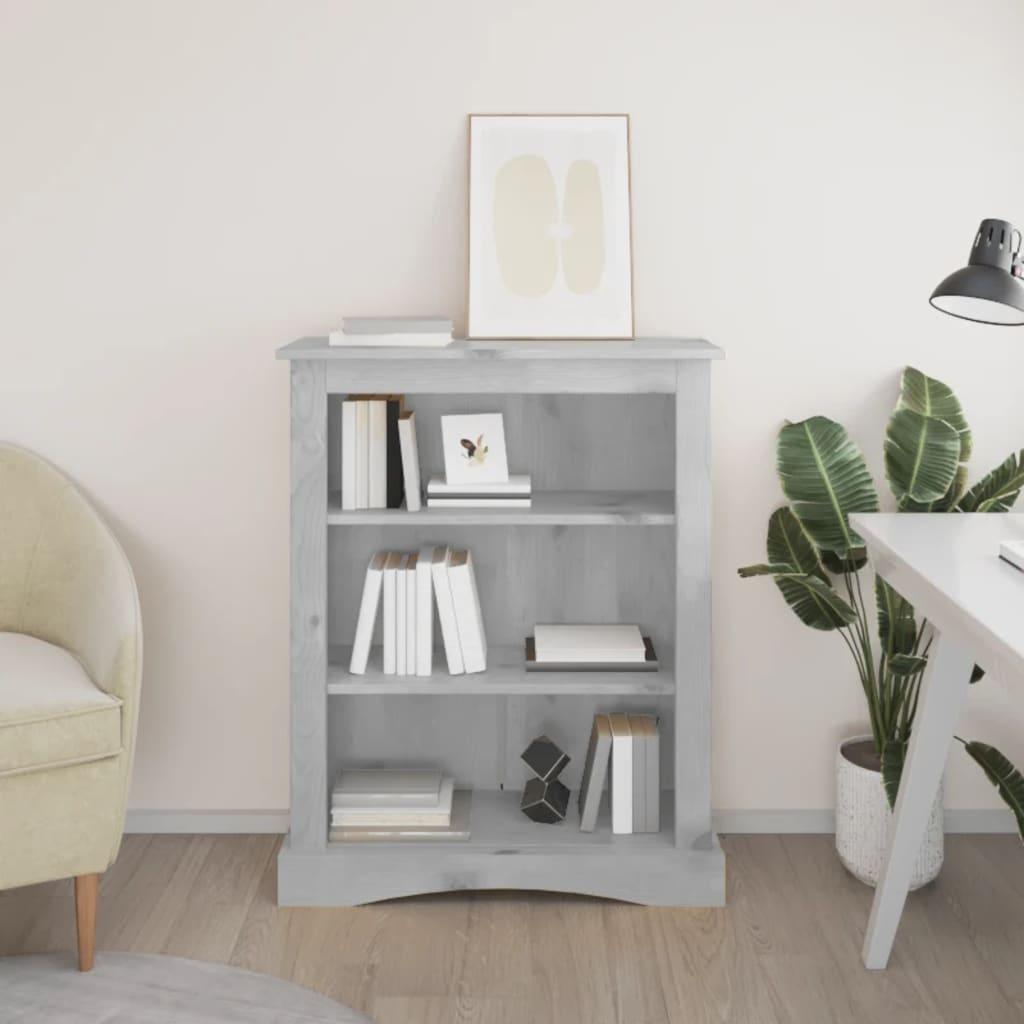 Reol tre hylder Corona-serien 81x29x100 cm fyrretræ grå
