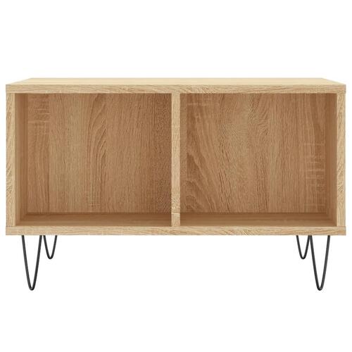 Sofabord 60x50x36,5 cm konstrueret træ sonoma-eg