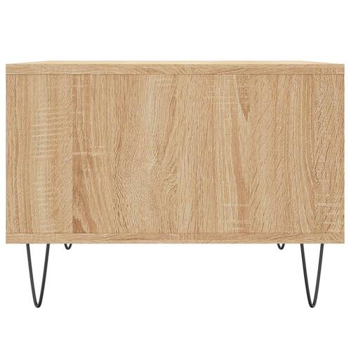 Sofabord 60x50x36,5 cm konstrueret træ sonoma-eg
