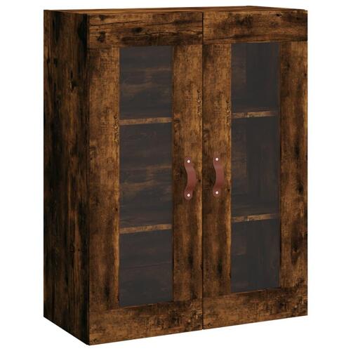 Væghængt skab 69,5x34x90 cm konstrueret træ røget sonoma-eg