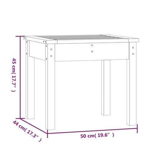 Havebænk 50x44x45 cm massivt fyrretræ