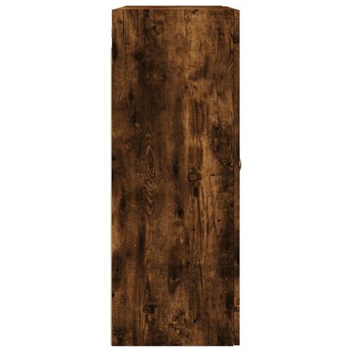 Væghængt skab 69,5x34x90 cm konstrueret træ røget sonoma-eg