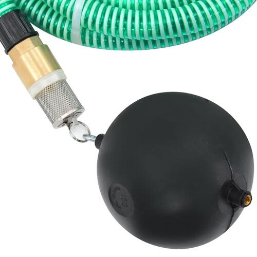 Sugeslange med messingkoblinger 1,1" 10 m PVC grøn