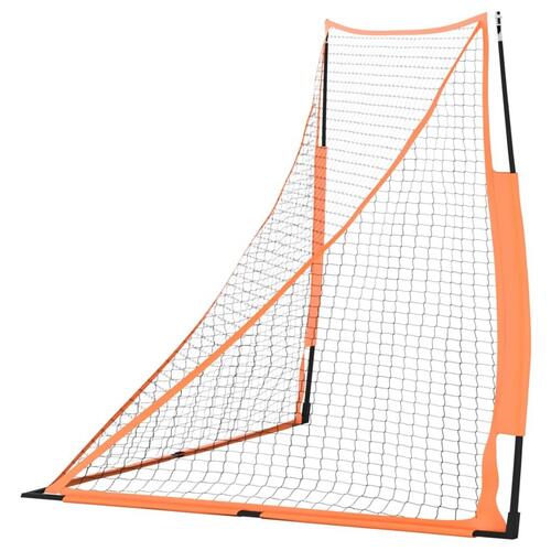 Bærbart baseballnet 183x182x183 cm polyester stål sort orange