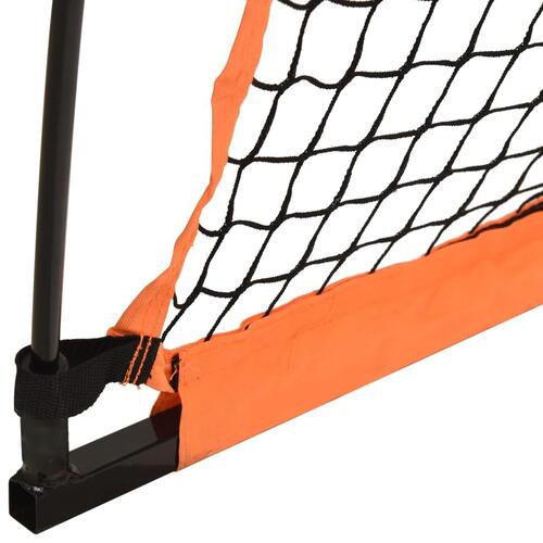Bærbart baseballnet 183x182x183 cm polyester stål sort orange