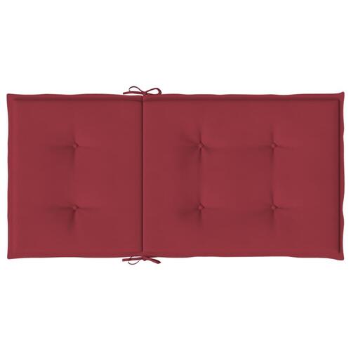 Hynder til havestole 4 stk. 100x50x4 cm vinrød