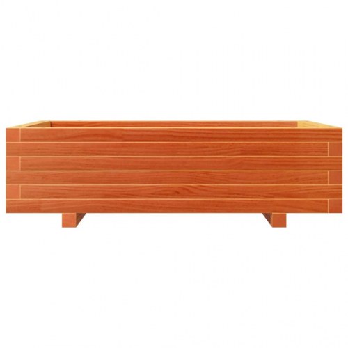 Plantekasse 90 x 60 x 26,5 cm i massivt fyrretræ - gyldenbrun