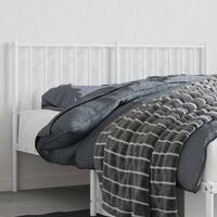 Sengegavl 140 cm metal hvid