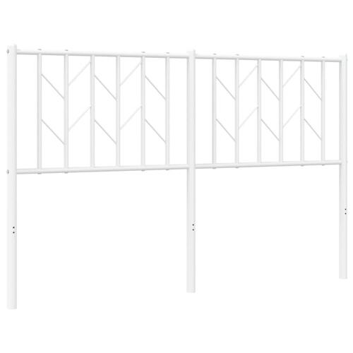 Sengegavl 140 cm metal hvid