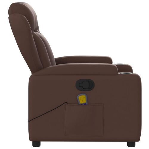 Massagestol kunstlæder brun