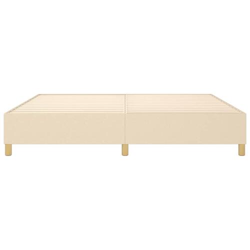 Sengeramme 200x200 cm stof cremefarvet