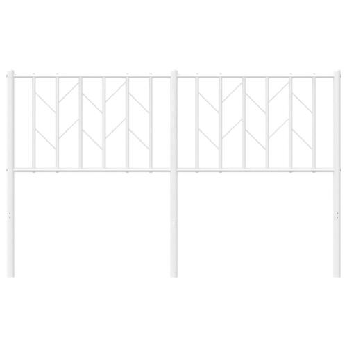 Sengegavl 140 cm metal hvid
