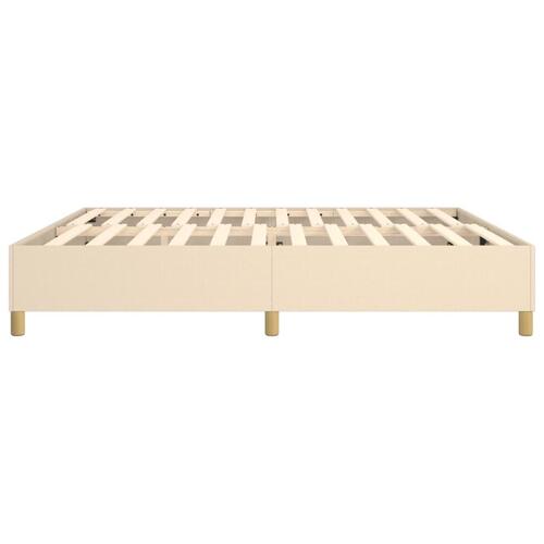 Sengeramme 200x200 cm stof cremefarvet