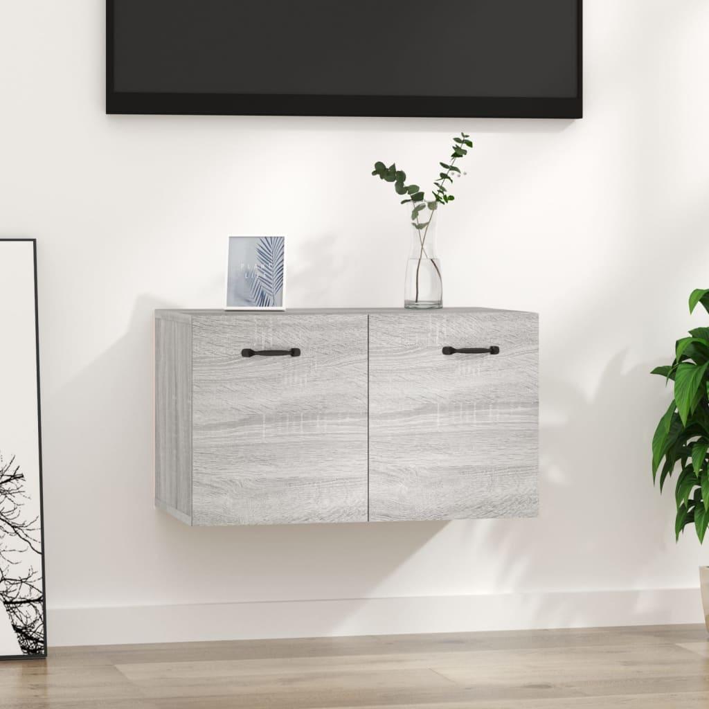 Vægskab 60x36,5x35 cm konstrueret træ grå sonoma-eg