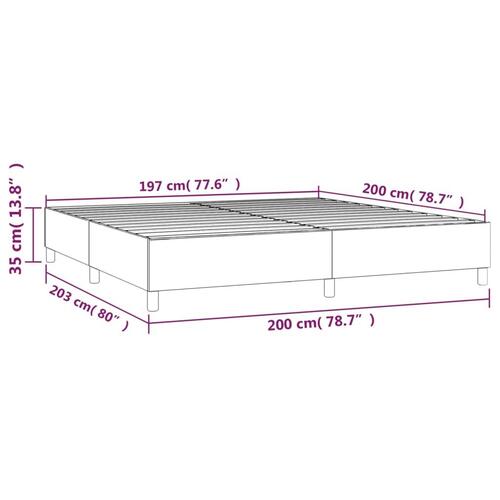 Sengeramme 200x200 cm stof cremefarvet