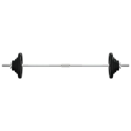 Vægtstang med skiver 30 kg støbejern