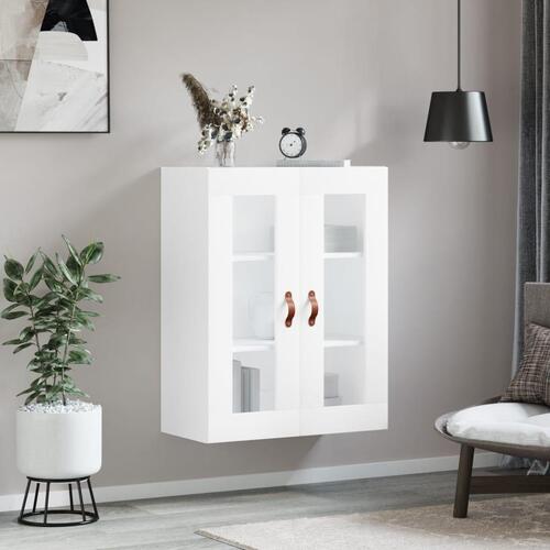 Væghængt skab 69,5x34x90 cm hvid